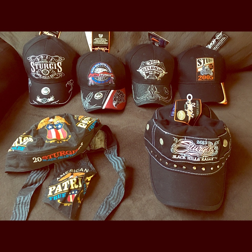 Sturgis hat and do rag lot.